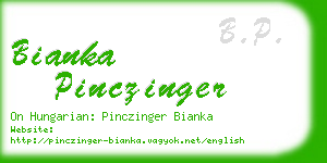 bianka pinczinger business card